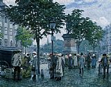 Paul Gustave Fischer Famous Paintings - The Flower Market